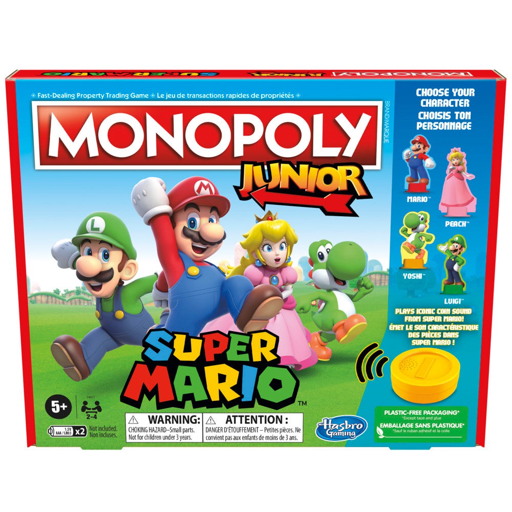 HASBRO Toys & Games Super Mario Bros. Monopoly Junior Board Game 195166168029