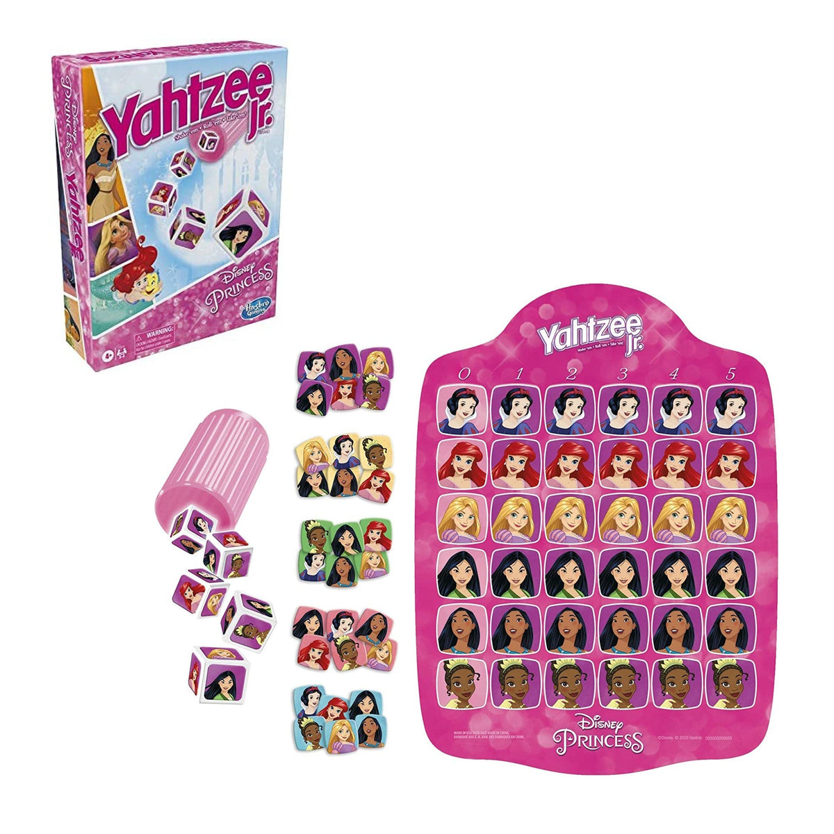 HASBRO Toys & Games Yahtzee Jr. : Disney Princess Edition, 1 Count