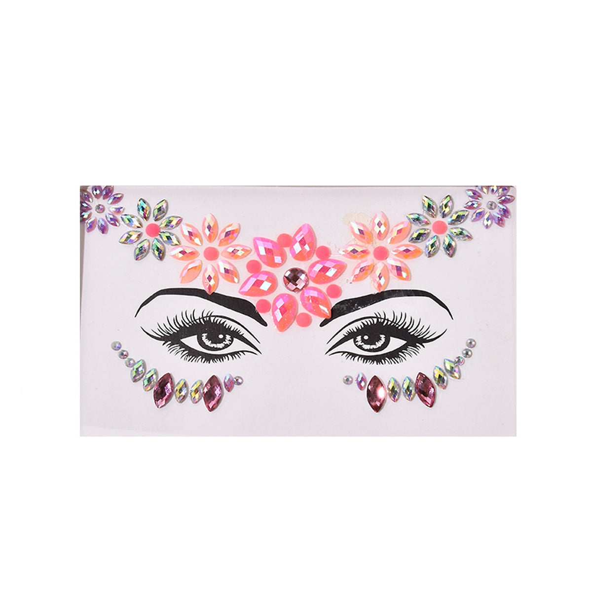 HONGFAN Costume Accessories Flowers Face Art Crystal Stickers 810077657225