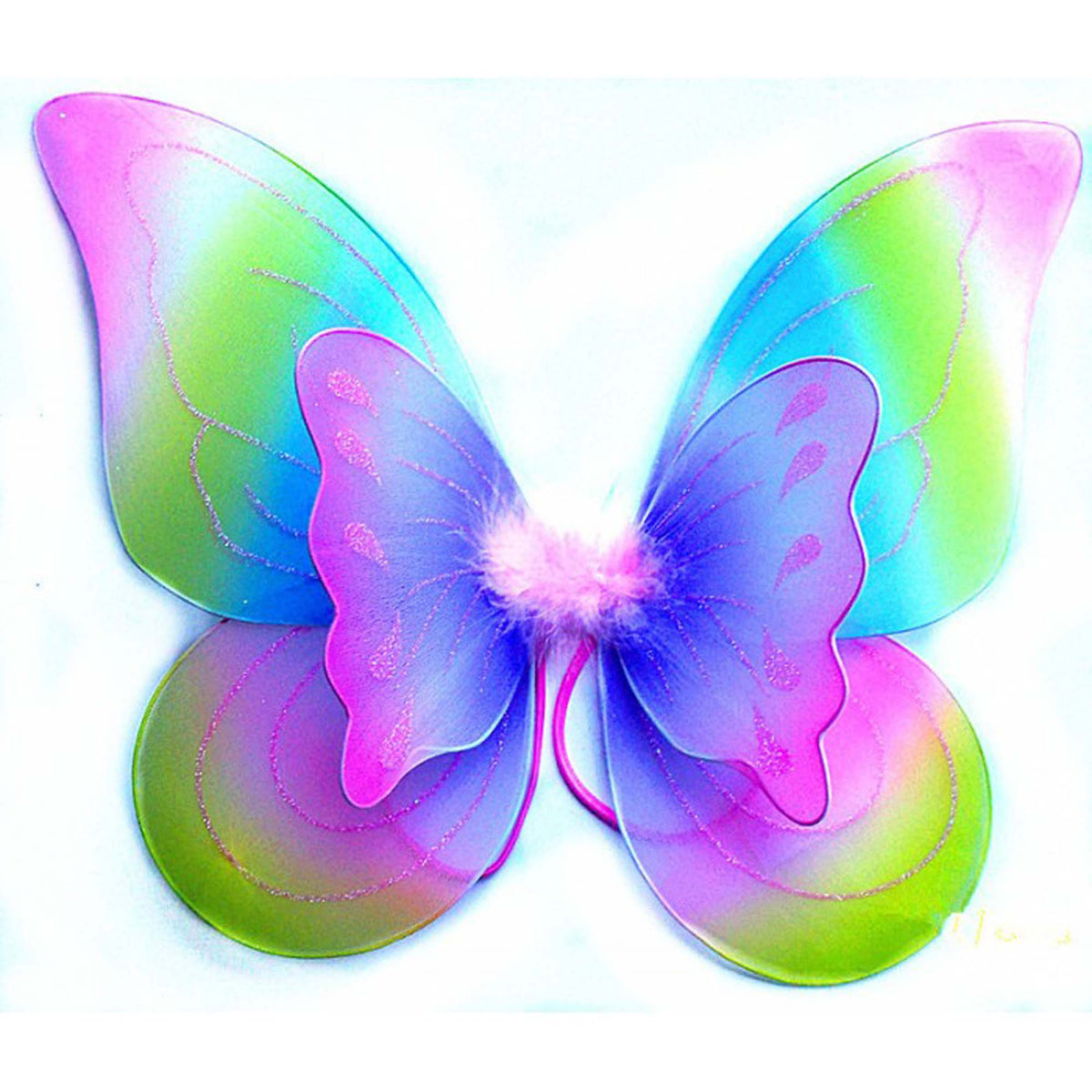 IVY TRADING INC. Costume Accessories Rainbow Double Layer Wings, 20 Inches, 1 Count 8336572310509
