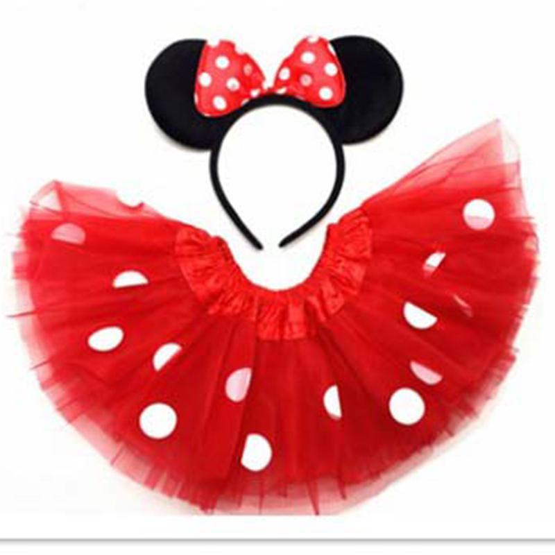 Buy Costume Accessories Red Minnie Mouse baby tutu & headband set for girls sold at Party Expert
