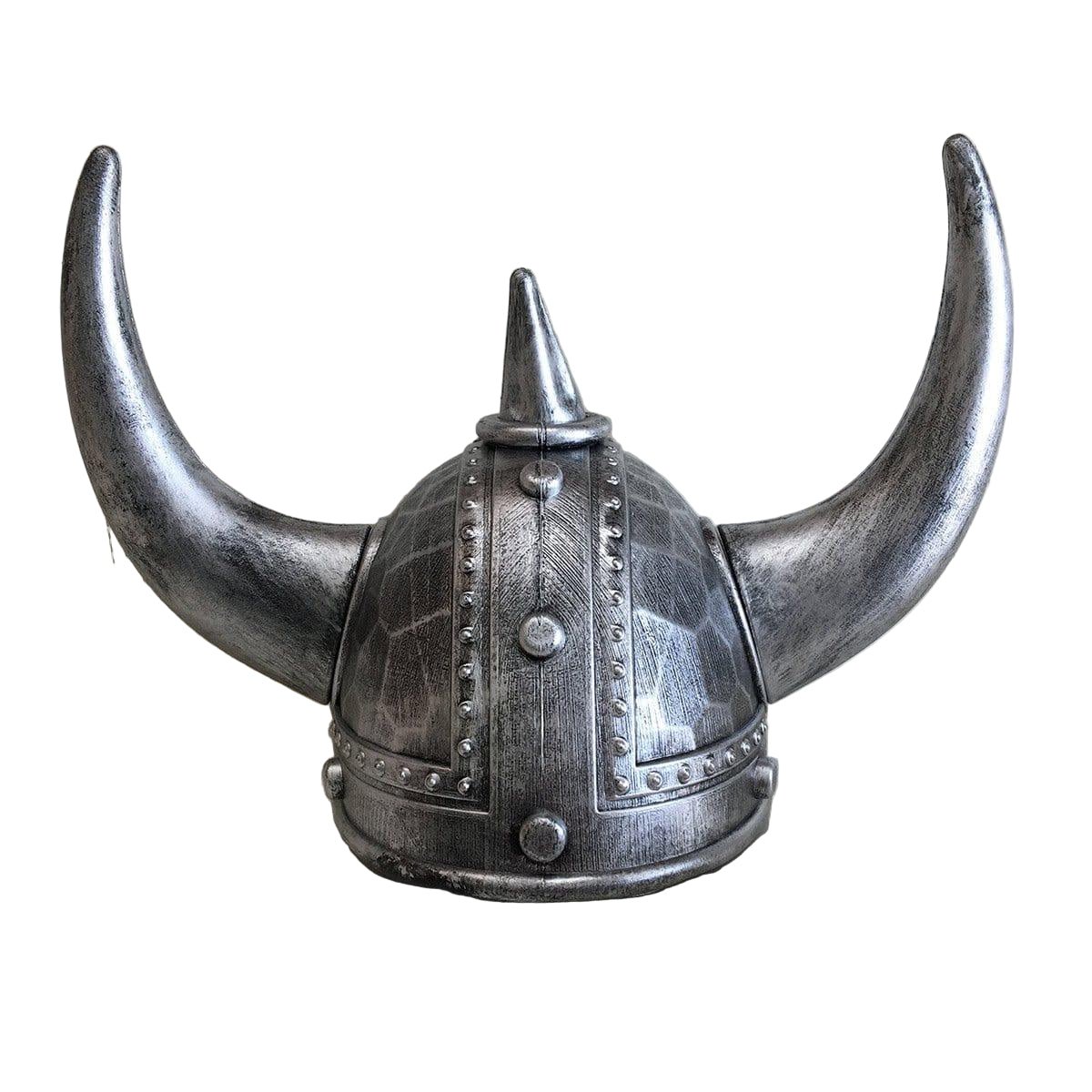 Buy Costume Accessories Silver viking helmet for adults sold at Party Expert