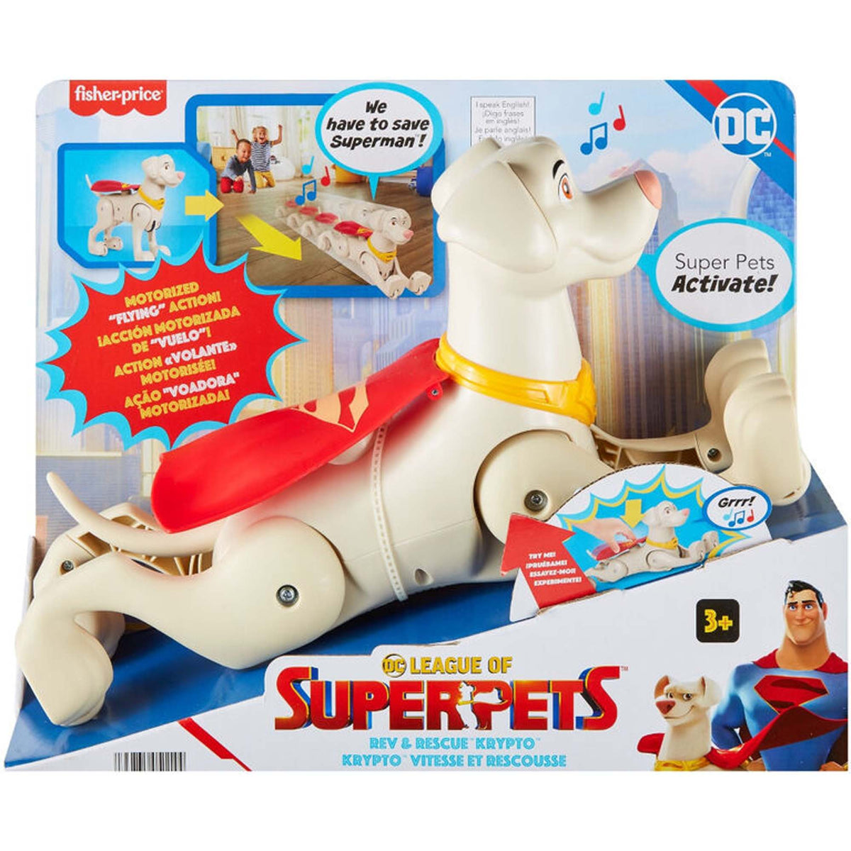 JOUET K.I.D. INC. Toys & Games DC Super Pets Krypto Figures with Sounds, 1 Count 194735083831