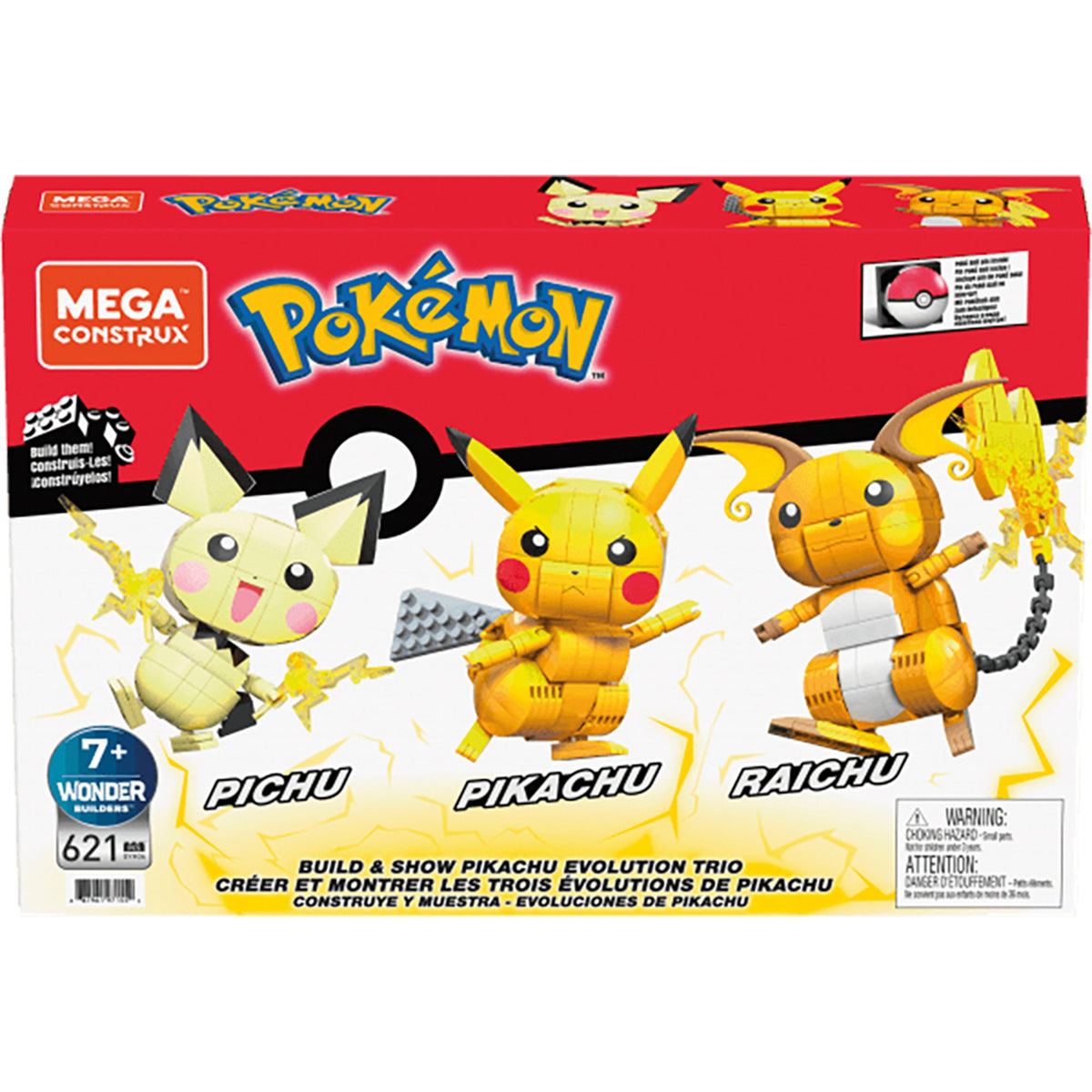 JOUET K.I.D. INC. Toys & Games Mega Construx™ Pokémon, Pikachu Evolution Pack, 1 Count