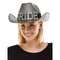 KBW GLOBAL CORP Costume Accessories Bride Grey Cowboy Hat, 1 Count