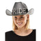 KBW GLOBAL CORP Costume Accessories Bride Grey Cowboy Hat, 1 Count