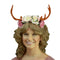 Buy Costume Accessories Headband with brown antlers and flowers for adults sold at Party Expert