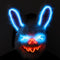 KBW GLOBAL CORP Costume Accessories LED Bunny Mask for adults, Assortement, 1 Count 831687041341