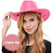 KBW GLOBAL CORP Costume Accessories Light-Up Pink Cowboy Hat for Adults 831687033940