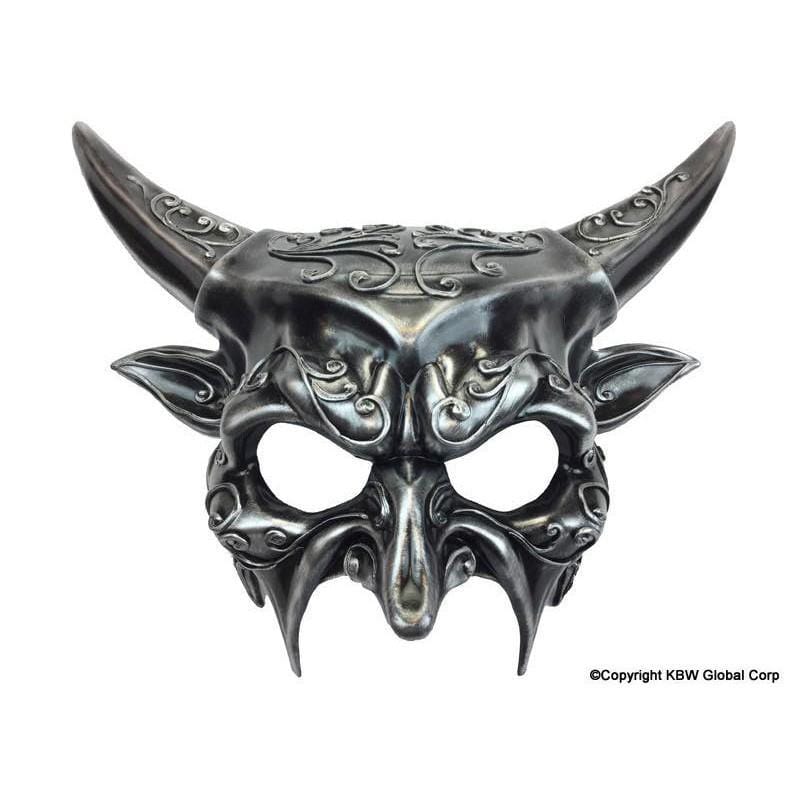 Buy Costume Accessories Silver devil mask sold at Party Expert
