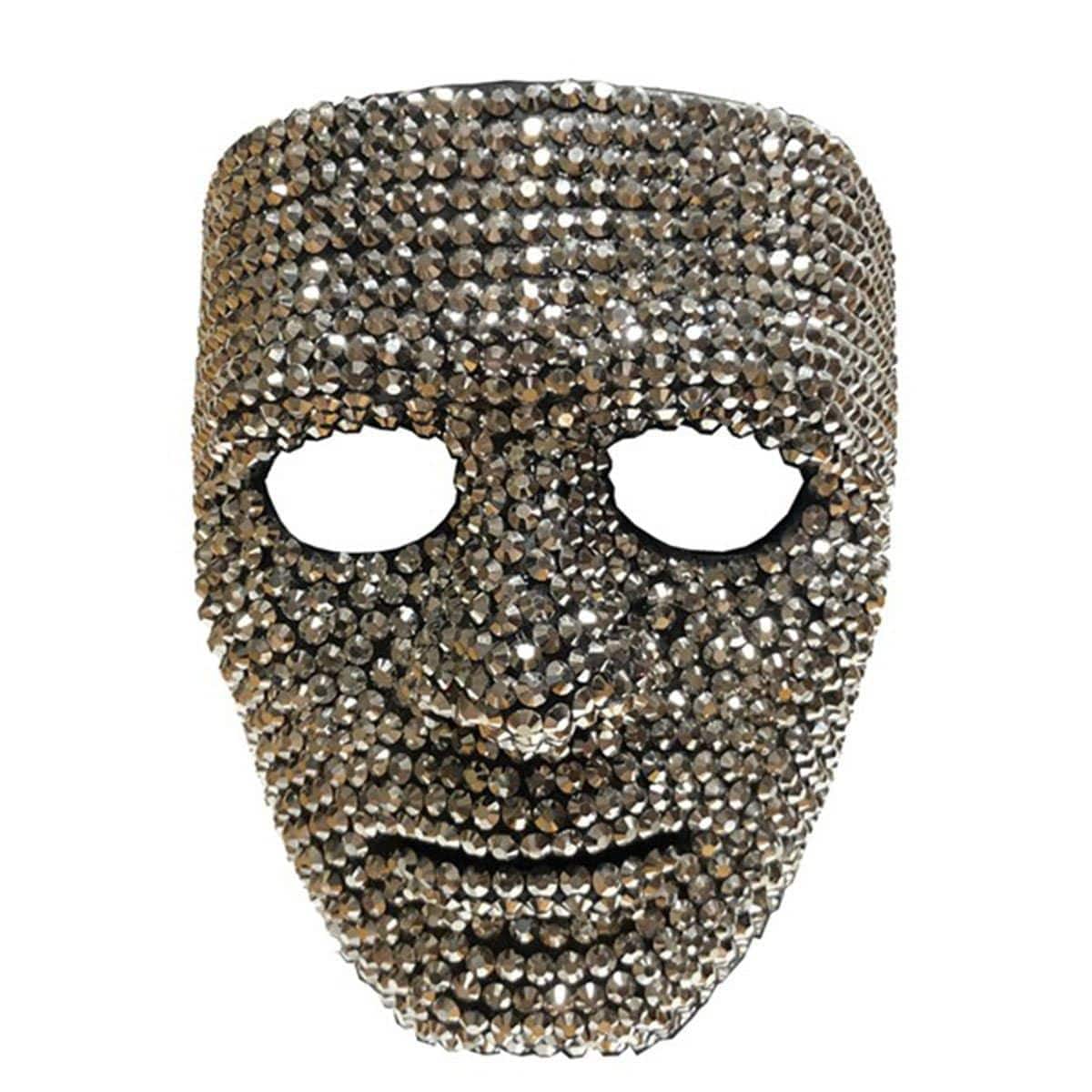 Buy Costume Accessories Silver Rhinestone Mask sold at Party Expert