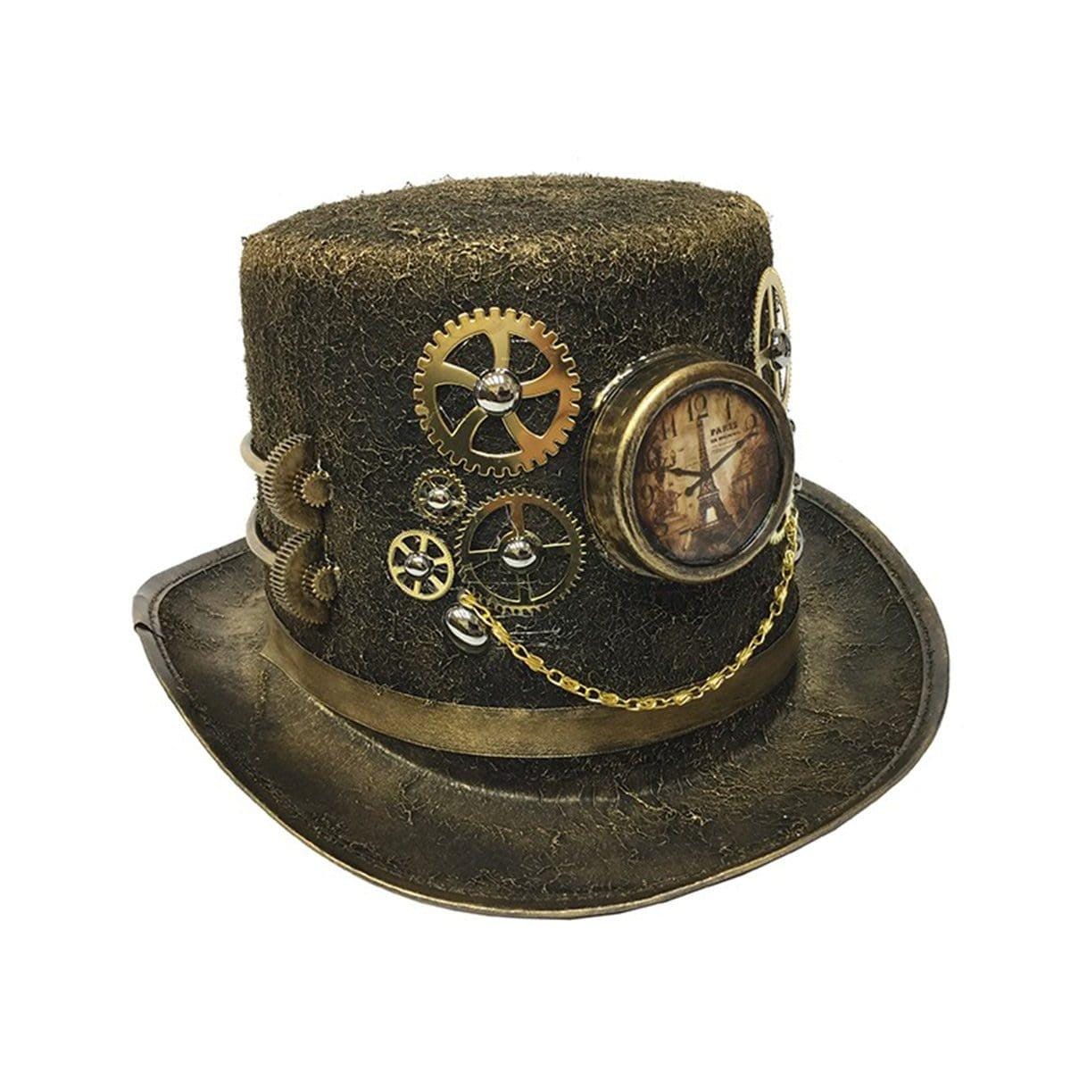 Buy Costume Accessories Steampunk hat with clock sold at Party Expert