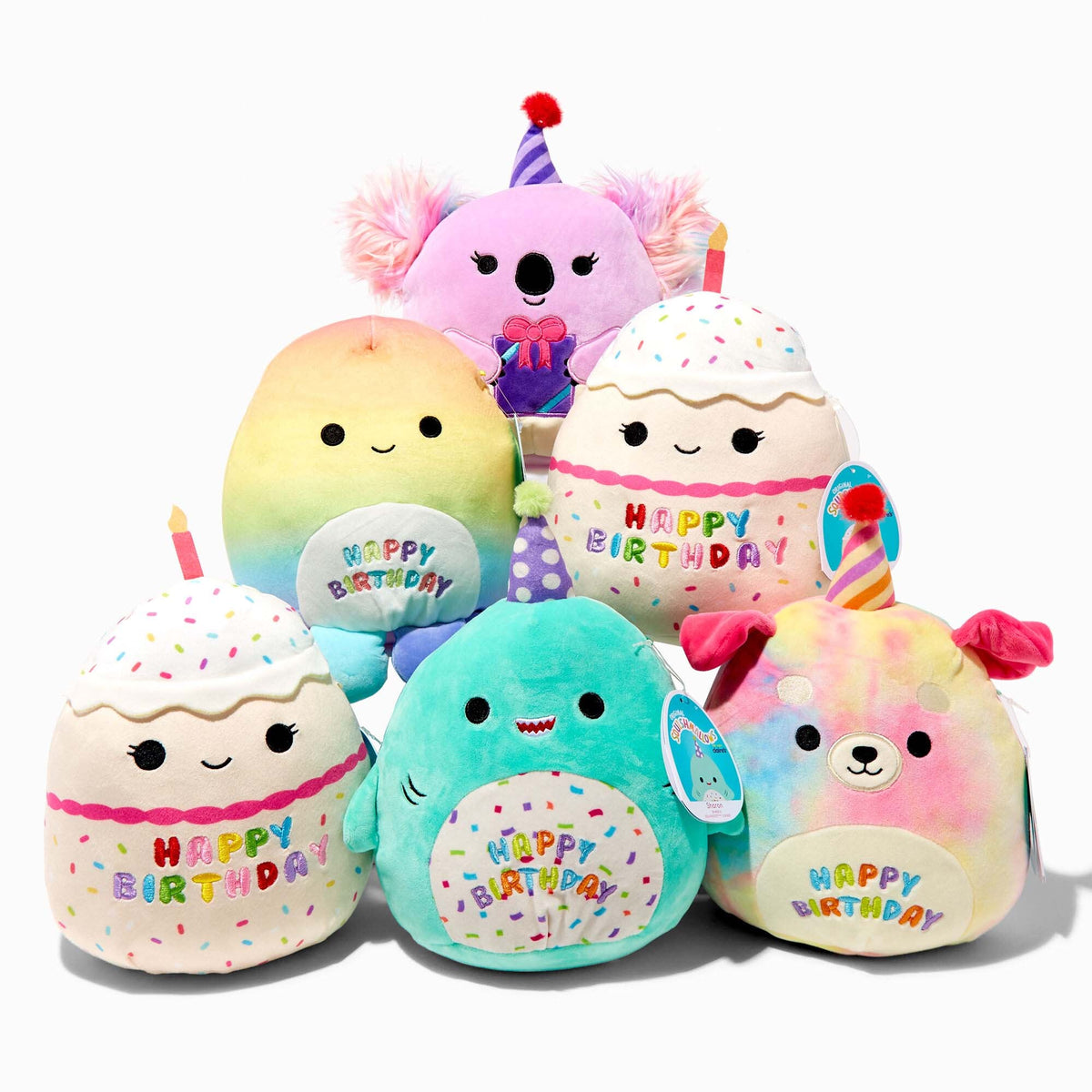 KELLYTOY Plushes Birthday Squishmallow Plush, 8 Inches, Assortment, 1 Count