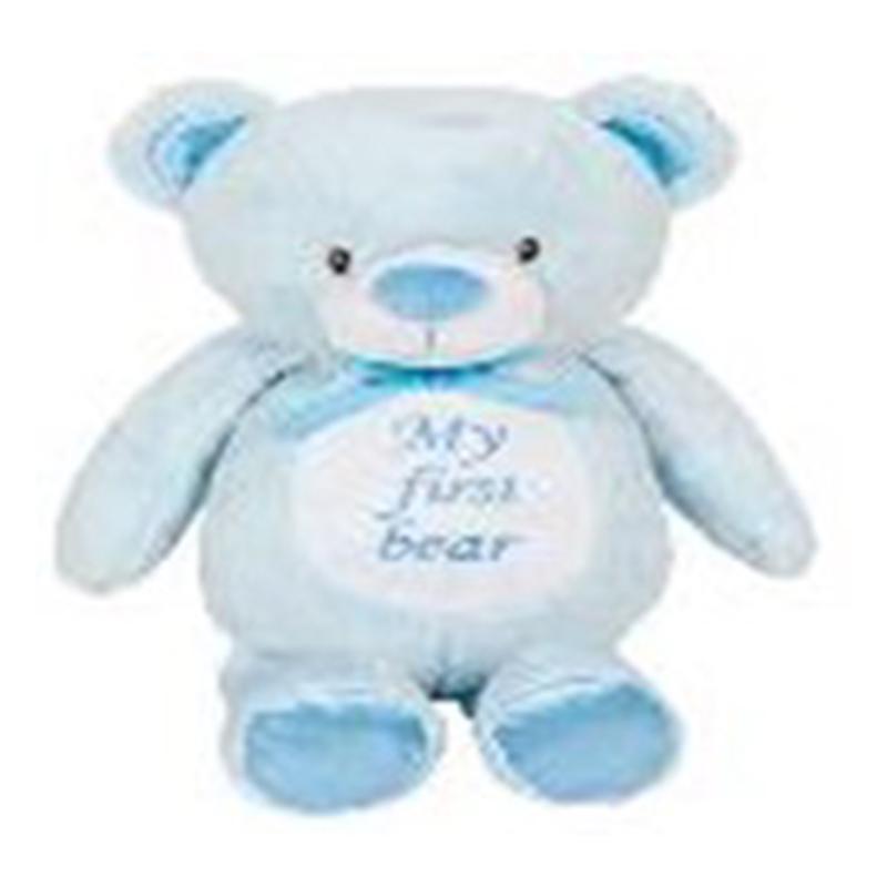 Buy Plushes My First Bear with Rattle 10 in. - Blue sold at Party Expert