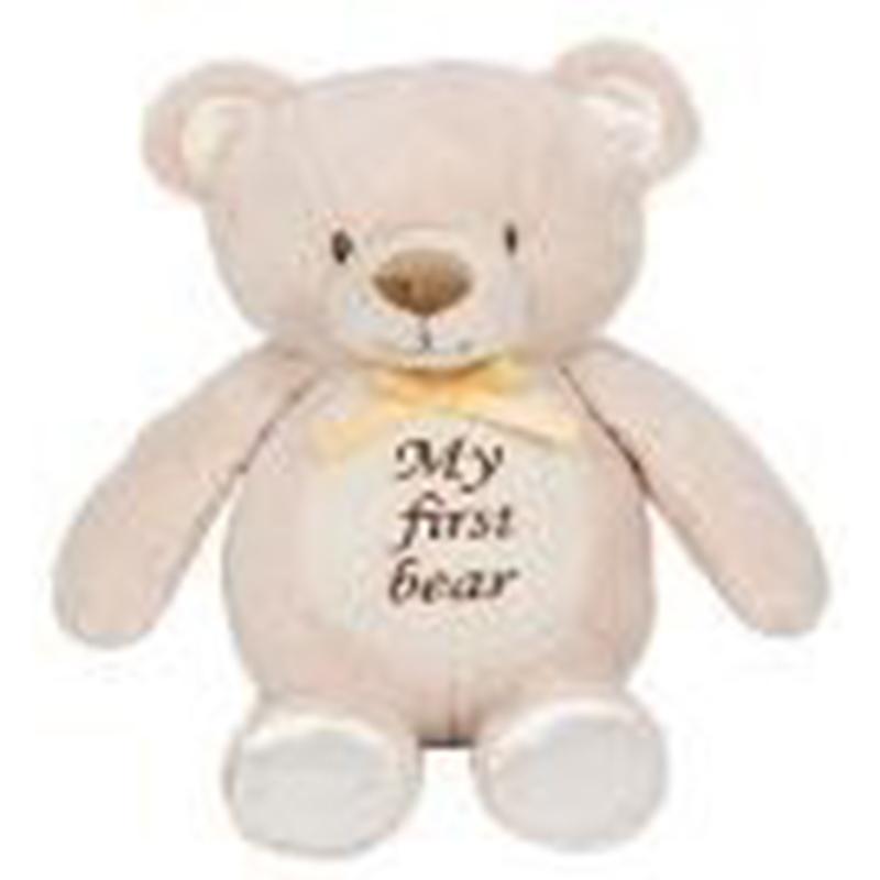 Buy Plushes My First Bear with Rattle 14 in. - Oatmeal sold at Party Expert