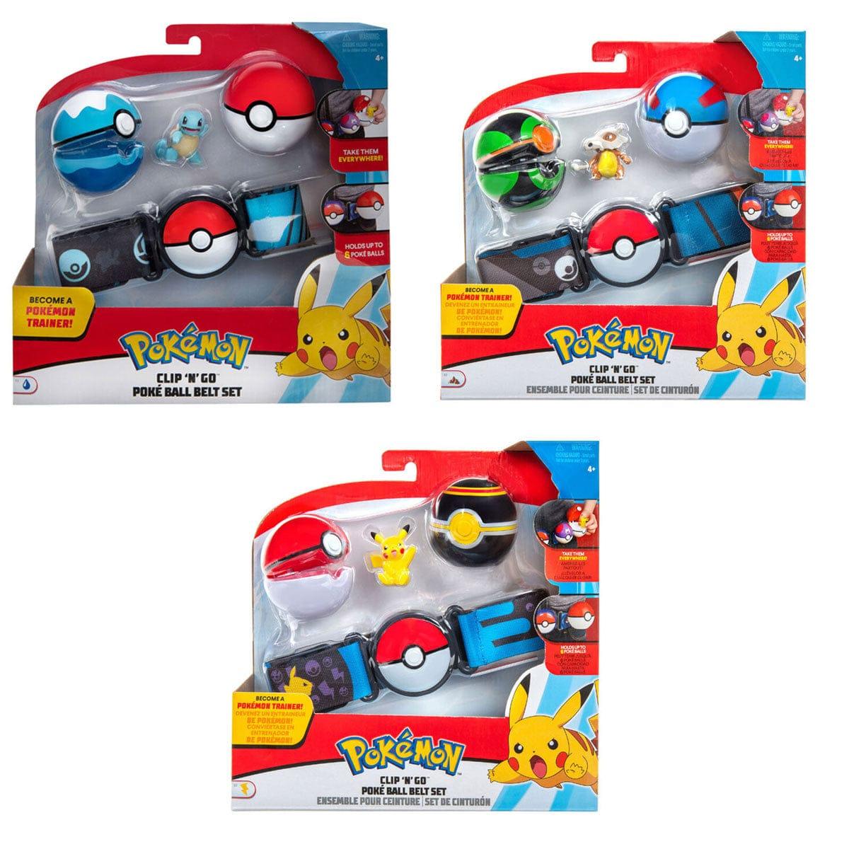 KELLYTOY Toys & Games Pokémon Clip 'N' Go Poké Ball Belt Set, Assortment, 1 Count