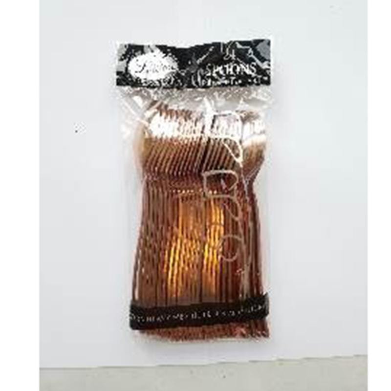 Buy Plasticware Rose Gold - Plastic Spoon 24/pkg sold at Party Expert