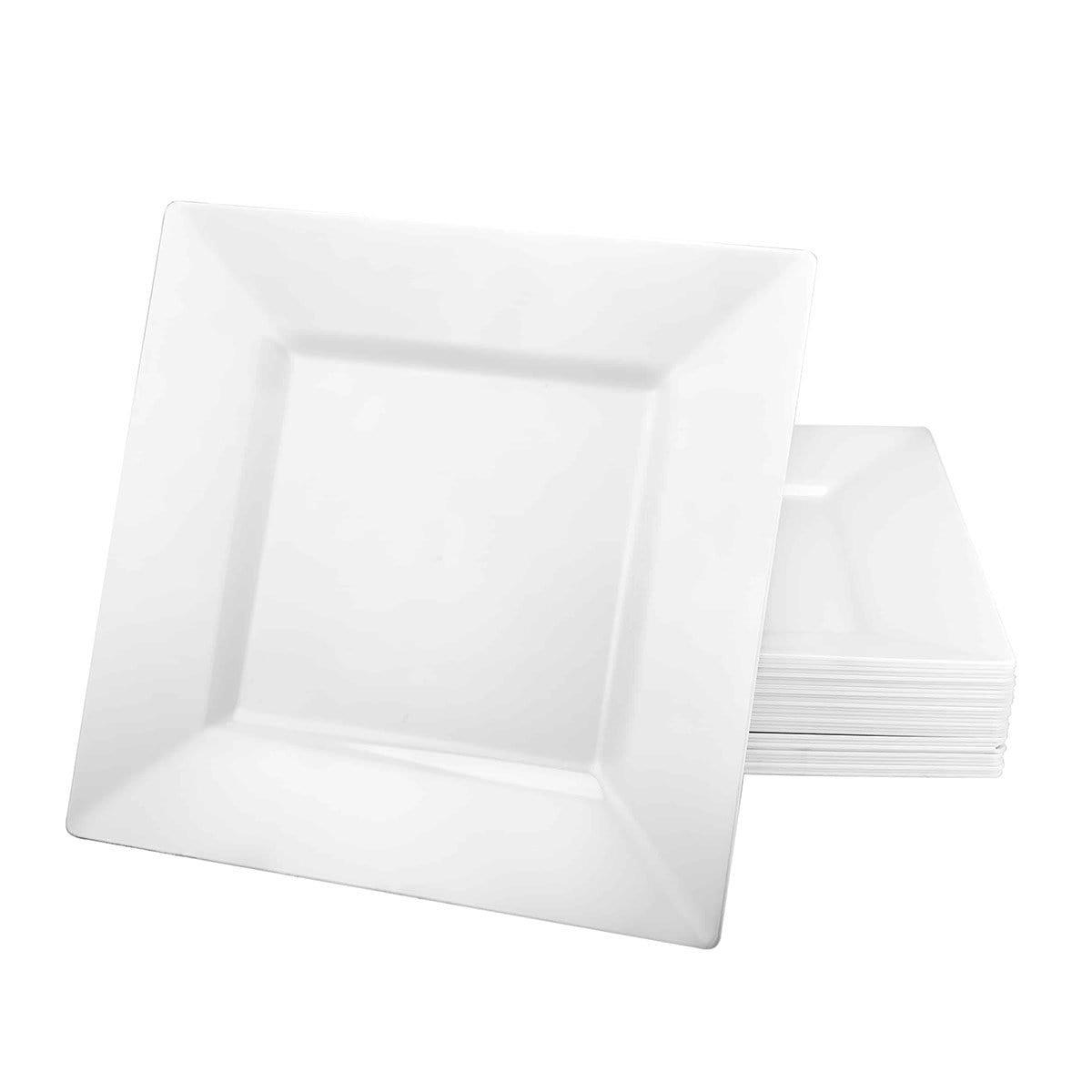 Buy plasticware Square Plate 10In., White, 10 Count sold at Party Expert