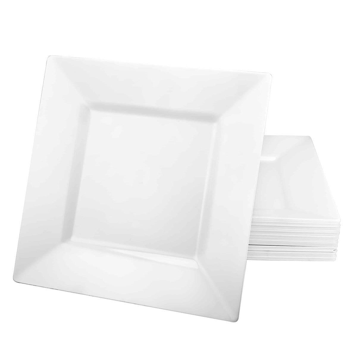 Buy plasticware Square Plates 11In., White, 10 Count sold at Party Expert