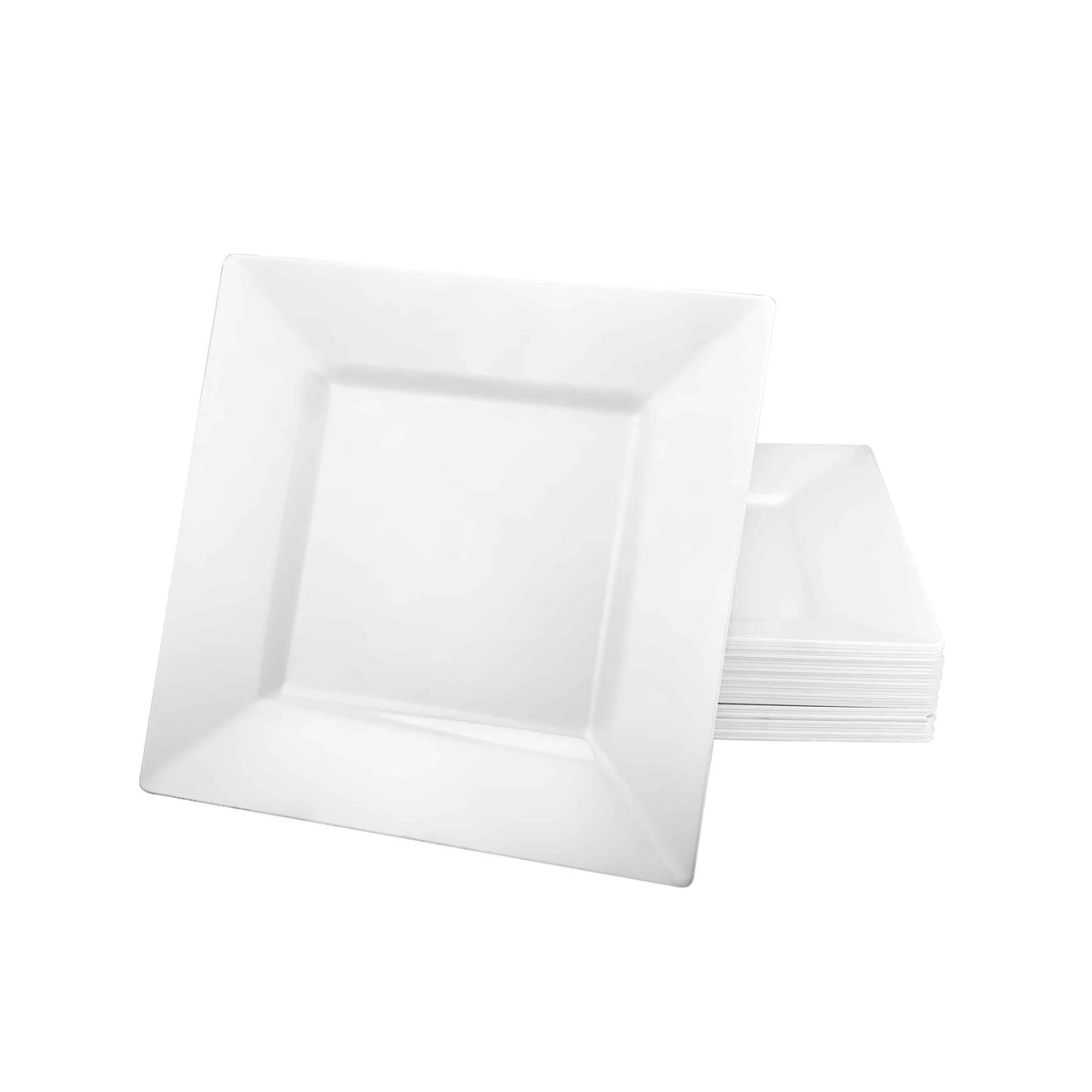 Buy plasticware Square Plates 7In., White, 10 Count sold at Party Expert