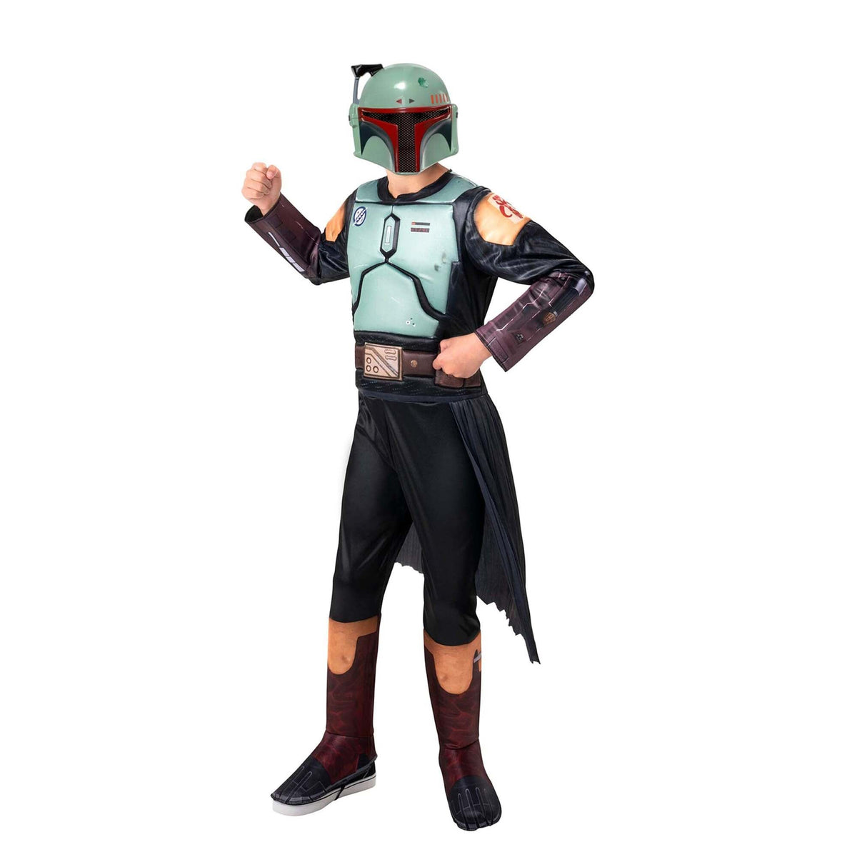 KROEGER Costumes Disney Star Wars Boba Fett costume for Kids, Padded Jumpsuit