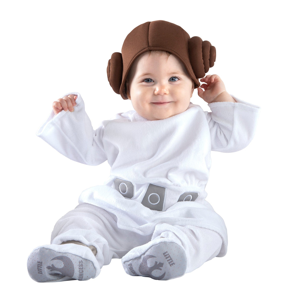KROEGER Costumes Disney Star Wars Princess Leia Costume for Babies, White Tunic Top and Pants