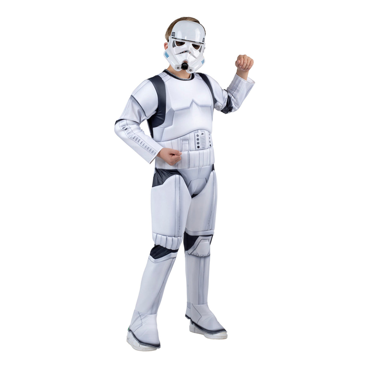 KROEGER Costumes Disney Star Wars Stormtrooper Costume for Kids, White Padded Jumpsuit