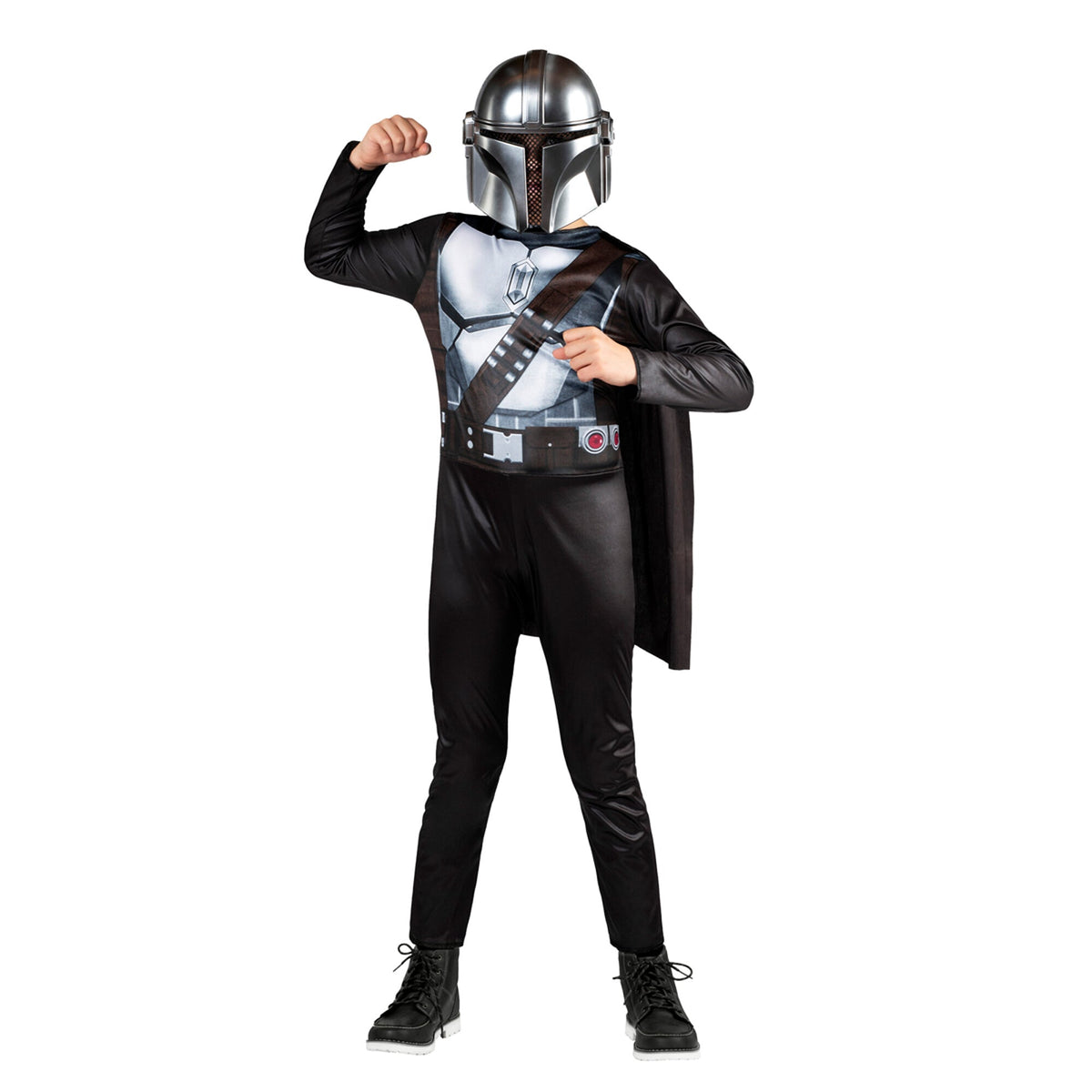 KROEGER Costumes Disney The Mandalorian Beskar Armor Costume for Kids, Grey Padded Jumpsuit