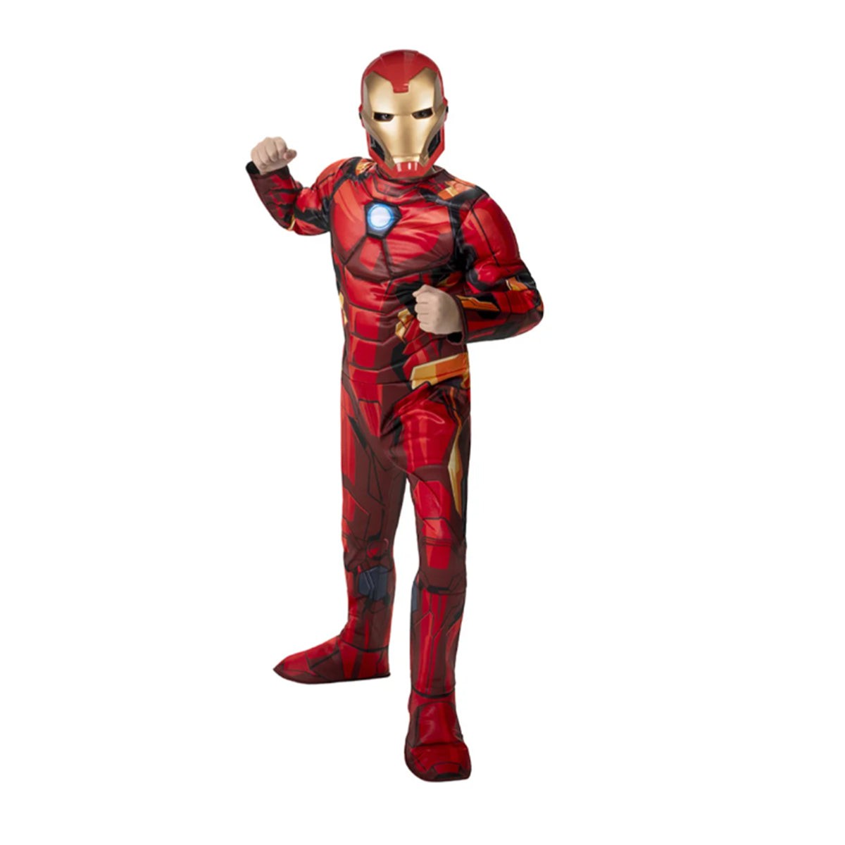 KROEGER Costumes Marvel Avengers Iron Man Costume for Kids, Red Padded Jumpsuit