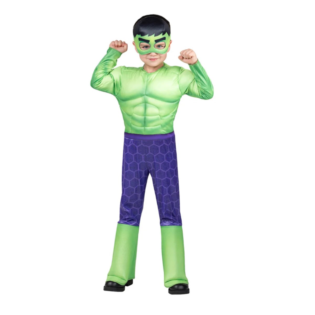 KROEGER Costumes Marvel Avengers The Hulk Costume for Toddlers, Green Padded Jumpsuit 191726457985