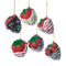 KURT S. ADLER INC Christmas Chocolate Covered Strawberries Ornaments, 2 Inches, Assortment, 6 Counts 086131446795