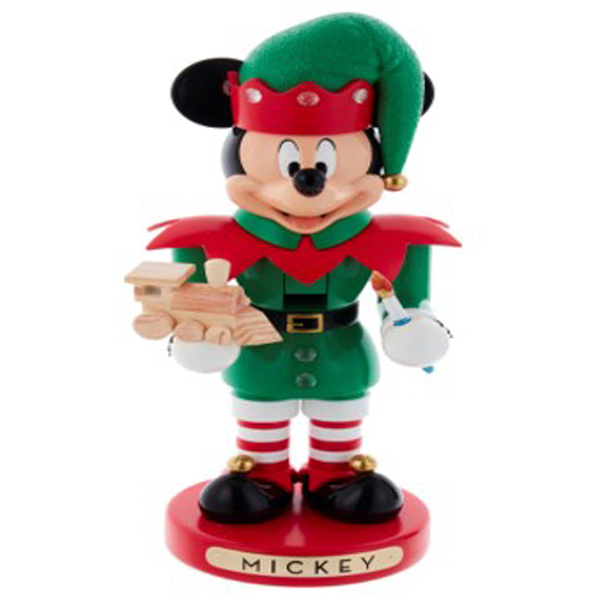 KURT S. ADLER INC Christmas Disney, Mickey Mouse the Elf Nutcracker, 10 Inches, 1 Count