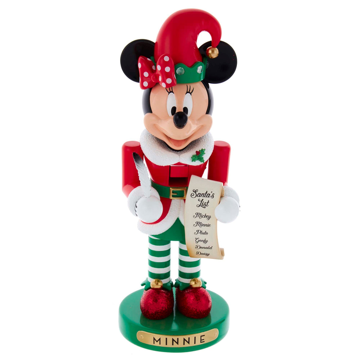 KURT S. ADLER INC Christmas Disney, Minnie Mouse the Elf Nutcracker, 10 Inches, 1 Count 086131675249