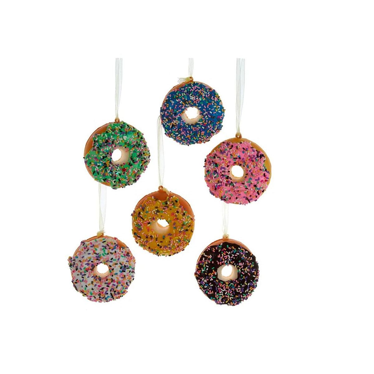 KURT S. ADLER INC Christmas Donuts Ornaments, 2,75 Inches, Assortment, 6 Counts 086131635564