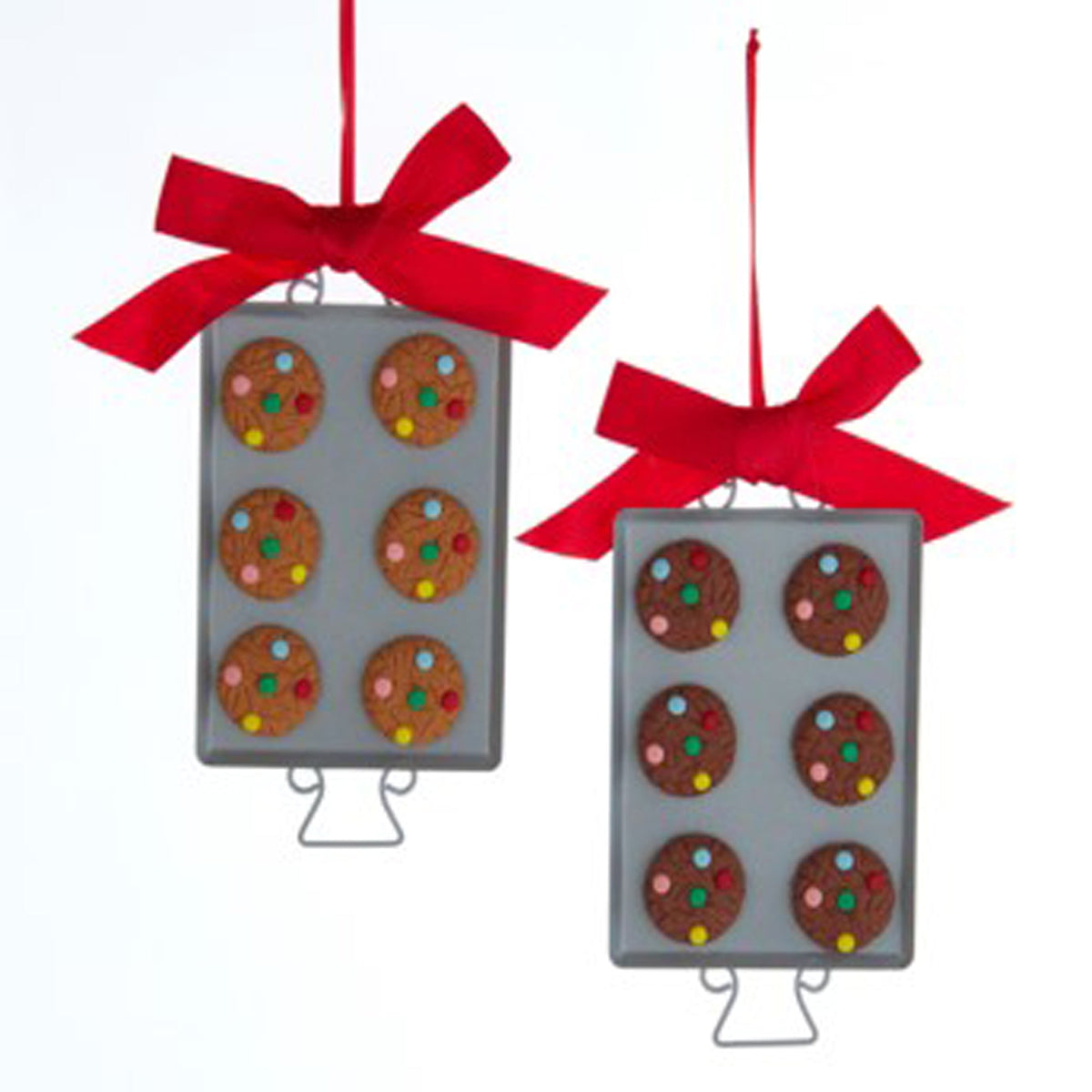 KURT S. ADLER INC Christmas Metal Tray with Cookies Ornaments, 6,5 Inches, Assortment, 1 Counts 086131635984