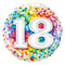 Buy Balloons 18th Birthday Rainbow Confetti Foil Balloon, 18 Inches sold at Party Expert