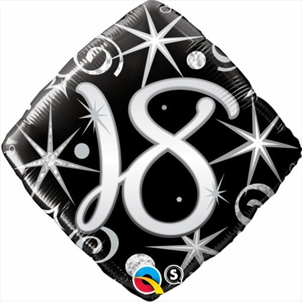Buy Balloons 18th Elegant Sparkles & Swirls Foil Balloon, 18 Inches sold at Party Expert