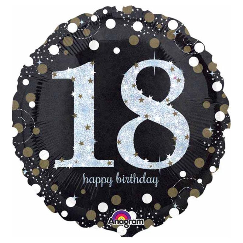 Buy Balloons 18th Sparkling Birthday Foil Balloon, 18 Inches sold at Party Expert
