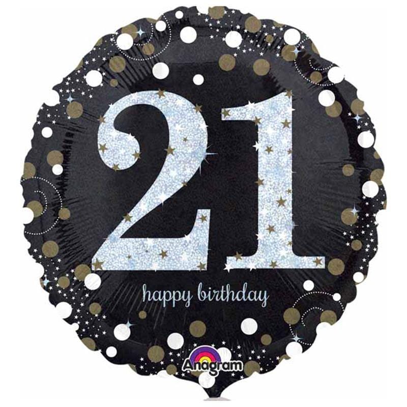 Buy Balloons 21st Sparkling Birthday Foil Balloon, 18 Inches sold at Party Expert