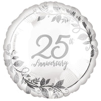 Buy Balloons 25th Anniversary Foil Balloon, 18 Inches sold at Party Expert