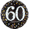 Buy Balloons 60th Birthday Black And Gold Foil Balloon, 18 Inches sold at Party Expert