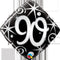 Buy Balloons 90th Birthday Black & Swirl sold at Party Expert