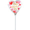 LE GROUPE BLC INTL INC Balloons Air Filled "Happy Valentine's Day!" Satin Watercolor Heart Shape Foil Balloon, 9 Inches, 1 Count