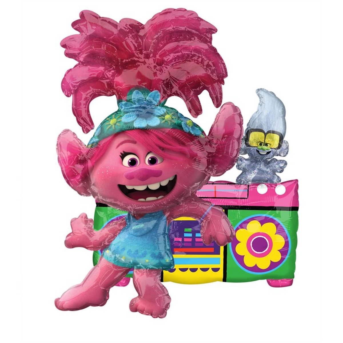LE GROUPE BLC INTL INC Balloons Air Filled Troll World Tour Balloon, 18 x 23 Inches, 1 Count