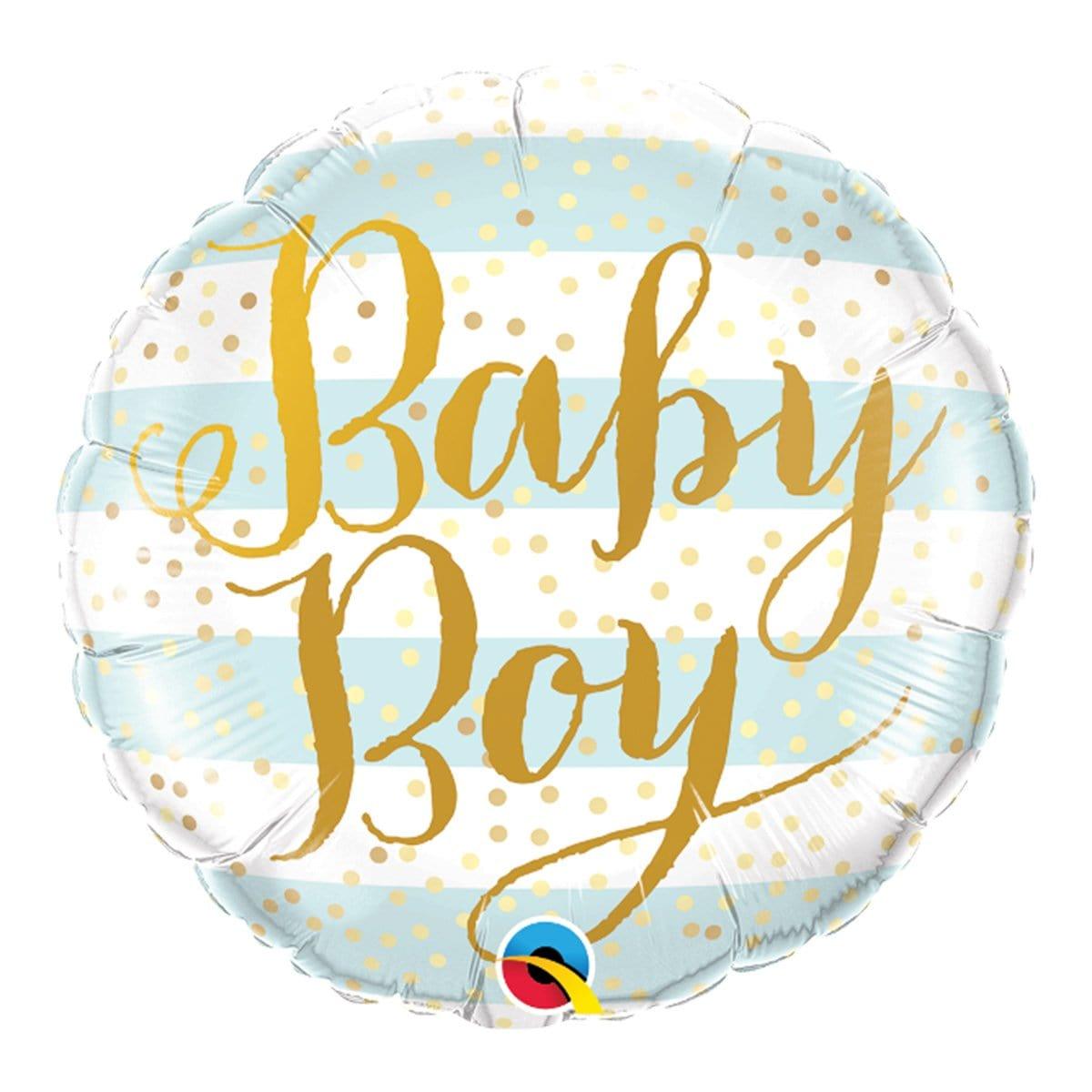 Buy Balloons Baby Boy Gold Foil Balloon, 18 Inches sold at Party Expert