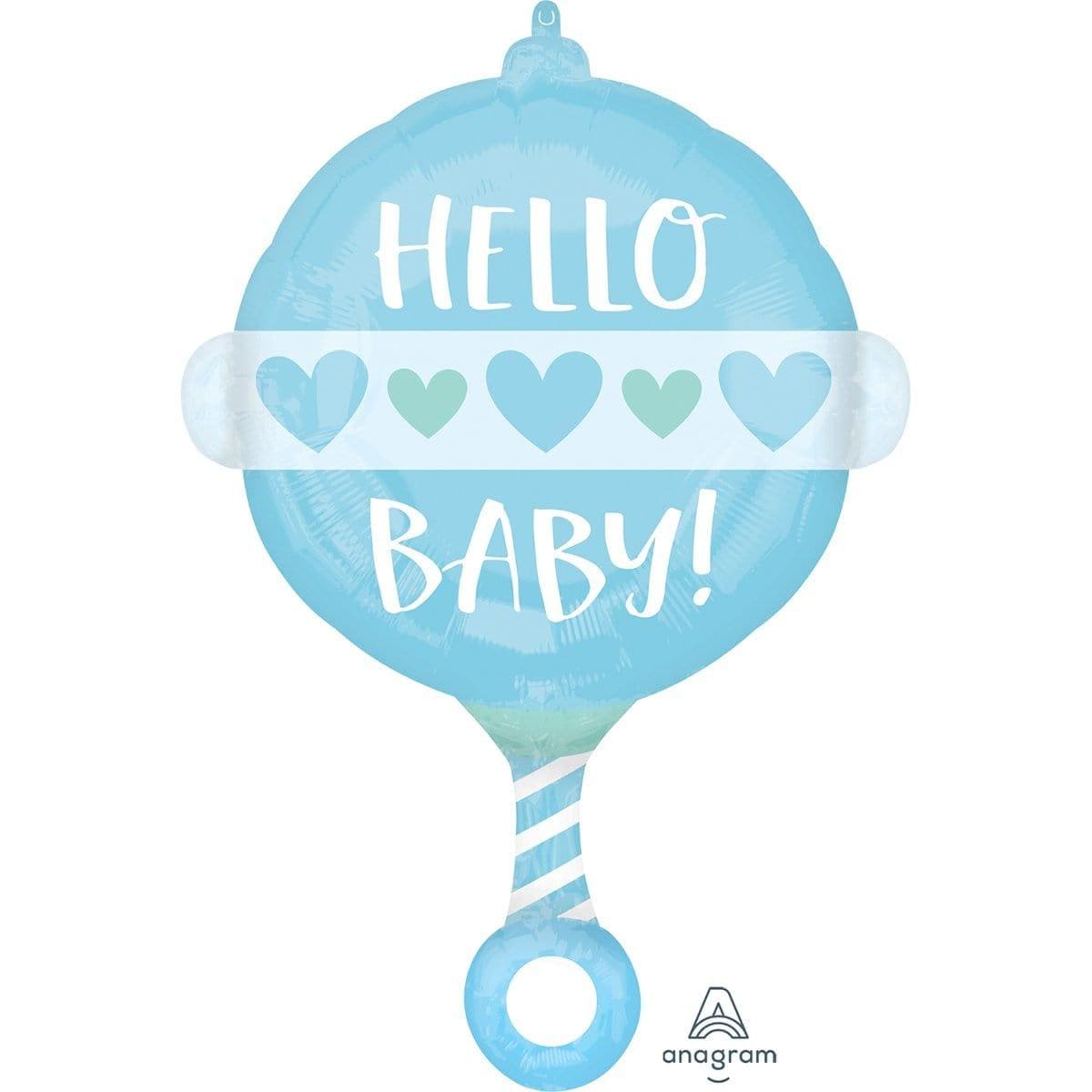 Buy Balloons Baby Boy Rattle Toy Balloon, 18 Inches sold at Party Expert