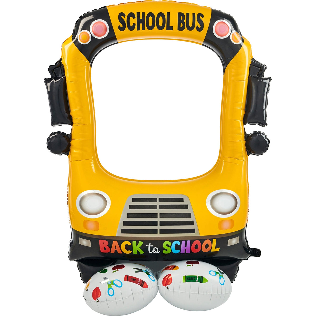 LE GROUPE BLC INTL INC Balloons Back to School School Bus Airloonz Air-Filled Selfie Balloon, 41 x 56 Inches 026635431484