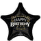LE GROUPE BLC INTL INC Balloons Better with Age, Happy Birthday Star Supershape Foil Balloon, 32 Inches, 1 Count