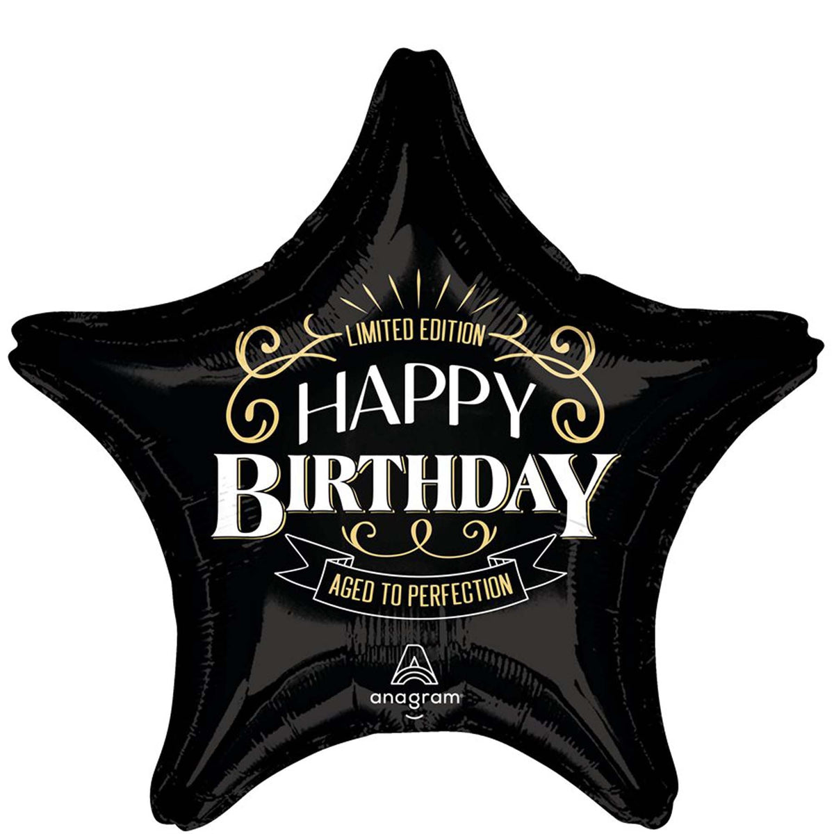 LE GROUPE BLC INTL INC Balloons Better with Age, Happy Birthday Star Supershape Foil Balloon, 32 Inches, 1 Count