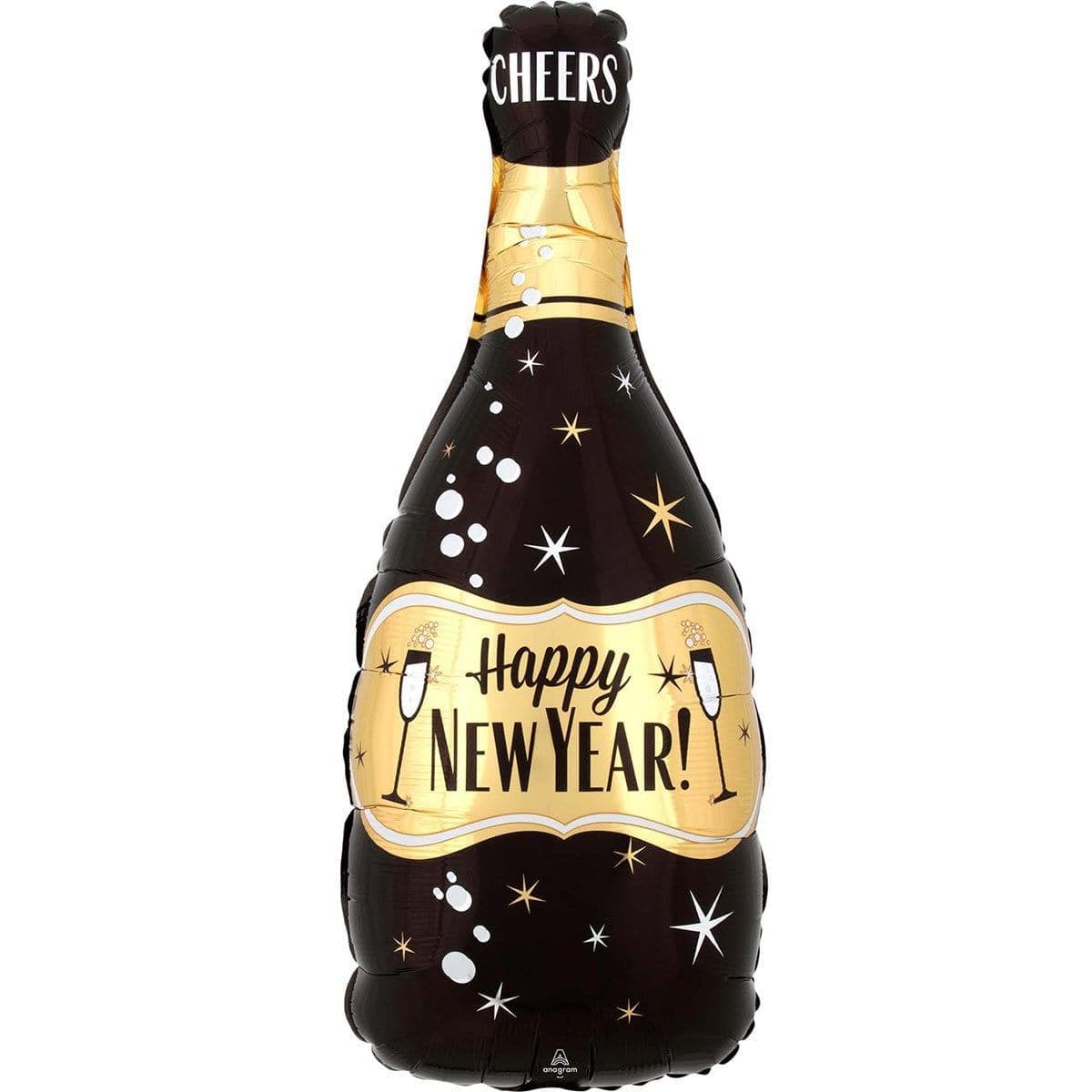 Buy Balloons Black Bottle Foil Balloon, 18 inches sold at Party Expert
